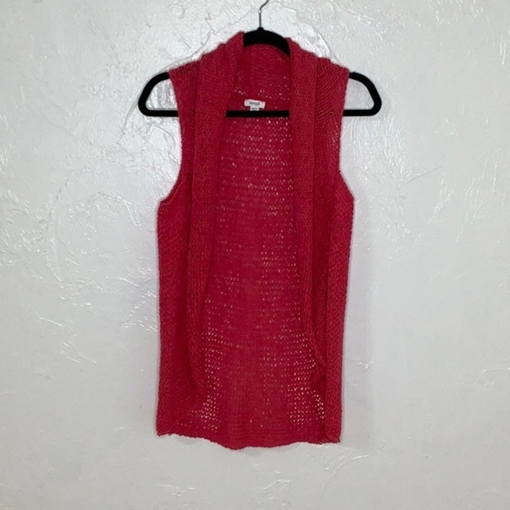 Purejill by j. Jill crochet coral pink vest size XS EUC